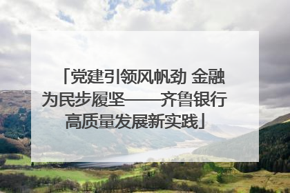 党建引领风帆劲 金融为民步履坚——齐鲁银行高质量发展新实践