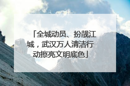 全城动员、扮靓江城，武汉万人清洁行动擦亮文明底色