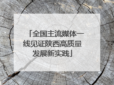 全国主流媒体一线见证陕西高质量发展新实践