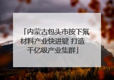 内蒙古包头市按下氟材料产业快进键 打造千亿级产业集群
