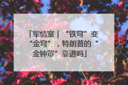 军情室｜“铁穹”变“金穹”，特朗普的“金钟罩”靠谱吗