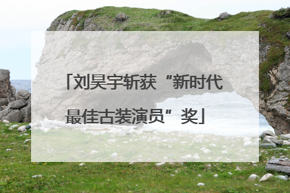 刘昊宇斩获“新时代最佳古装演员”奖