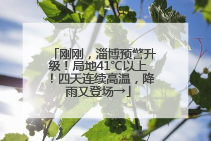 刚刚，淄博预警升级！局地41℃以上！四天连续高温，降雨又登场→