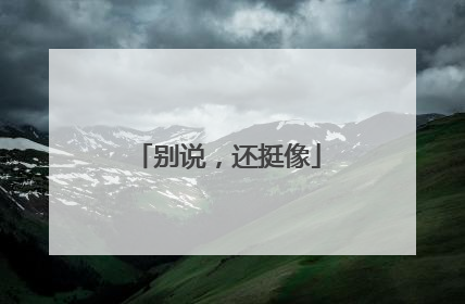 别说，还挺像