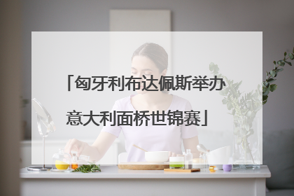 匈牙利布达佩斯举办意大利面桥世锦赛