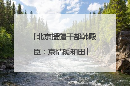 北京援疆干部韩殿臣：京情暖和田
