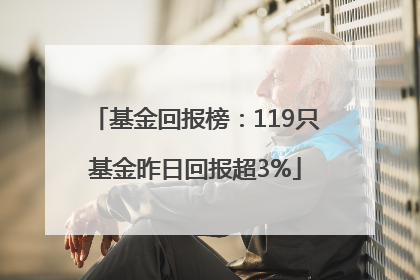 基金回报榜：119只基金昨日回报超3%