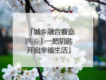 城乡融合看嘉兴⑥丨一把钥匙开启幸福生活
