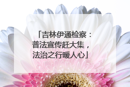 吉林伊通检察：普法宣传赶大集，法治之行暖人心