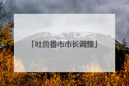 吐鲁番市市长调整