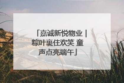 嘉诚新悦物业｜粽叶裹住欢笑 童声点亮端午