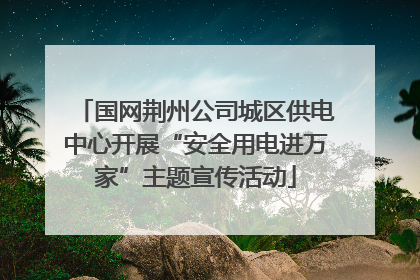国网荆州公司城区供电中心开展“安全用电进万家”主题宣传活动