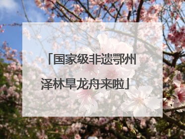 国家级非遗鄂州泽林旱龙舟来啦