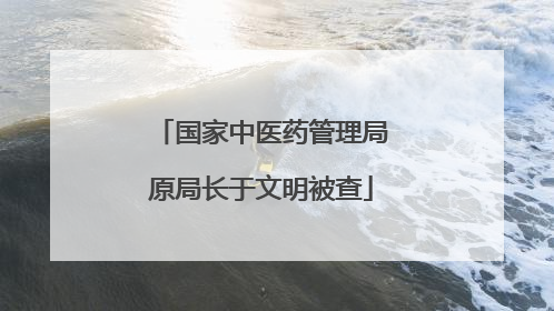 国家中医药管理局原局长于文明被查