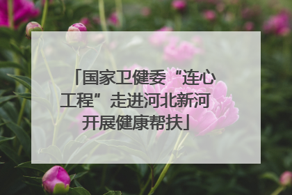 国家卫健委“连心工程”走进河北新河开展健康帮扶