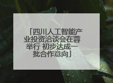 四川人工智能产业投资洽谈会在蓉举行 初步达成一批合作意向