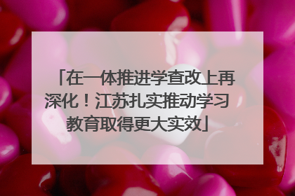 在一体推进学查改上再深化！江苏扎实推动学习教育取得更大实效