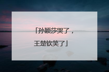 孙颖莎哭了，王楚钦笑了
