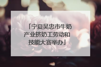 宁夏吴忠市牛奶产业挤奶工劳动和技能大赛举办