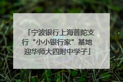 宁波银行上海普陀支行“小小银行家”基地迎华师大四附中学子