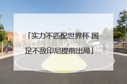 实力不匹配世界杯 国足不敌印尼提前出局