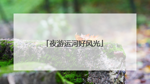 夜游运河好风光