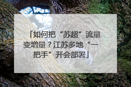 如何把“苏超”流量变增量？江苏多地“一把手”开会部署