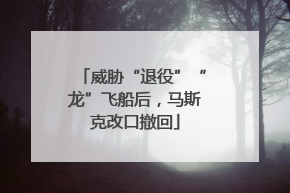 威胁“退役”“龙”飞船后，马斯克改口撤回