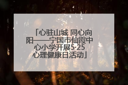 心驻山城 同心向阳——宁国市仙霞中心小学开展5·25心理健康日活动