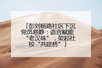 彭刘杨路社区下沉党员易静：语言赋能“老汉味”，架起社校“共建桥”