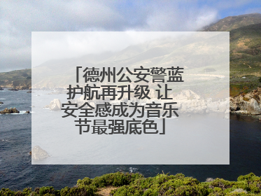 德州公安警蓝护航再升级 让安全感成为音乐节最强底色