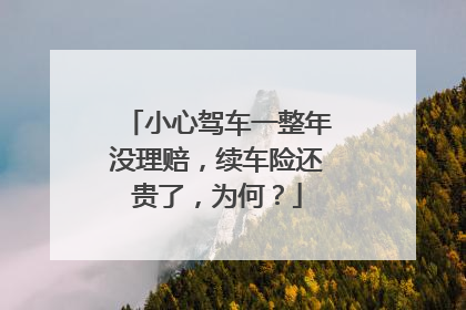 小心驾车一整年没理赔，续车险还贵了，为何？