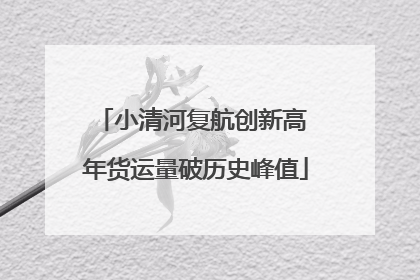 小清河复航创新高 年货运量破历史峰值