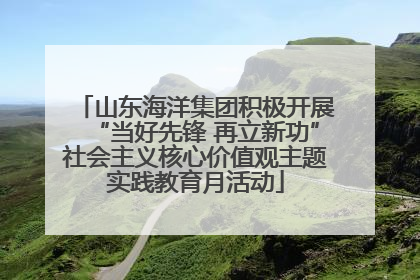 山东海洋集团积极开展“当好先锋 再立新功”社会主义核心价值观主题实践教育月活动