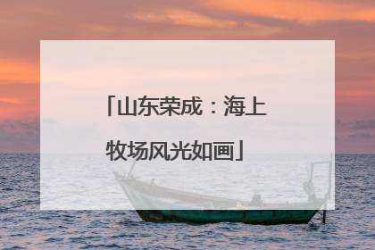 山东荣成：海上牧场风光如画