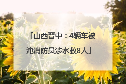 山西晋中：4辆车被淹消防员涉水救8人