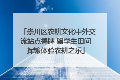 崇川区农耕文化中外交流站点揭牌 留学生田间挥镰体验农耕之乐