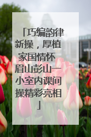 巧编韵律新操，厚植家国情怀 眉山彭山一小室内课间操精彩亮相