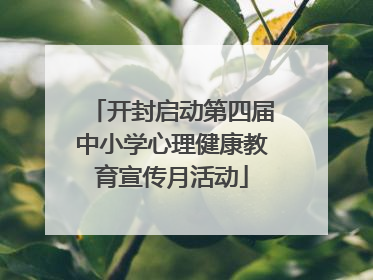 开封启动第四届中小学心理健康教育宣传月活动