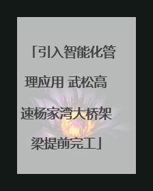 引入智能化管理应用 武松高速杨家湾大桥架梁提前完工