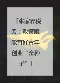 张家界税务：政策赋能育好青年创业“金种子”