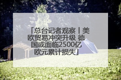 总台记者观察丨美欧贸易冲突升级 德国或面临2500亿欧元累计损失