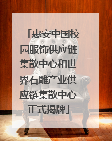 惠安中国校园服饰供应链集散中心和世界石雕产业供应链集散中心正式揭牌