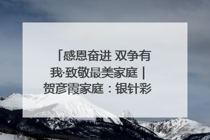 感恩奋进 双争有我·致敬最美家庭｜贺彦霞家庭：银针彩线绣出好日子