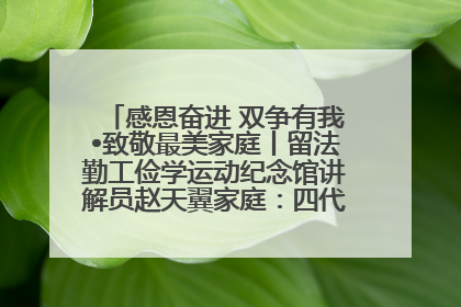 感恩奋进 双争有我•致敬最美家庭丨留法勤工俭学运动纪念馆讲解员赵天翼家庭：四代人一脉相承赤子心