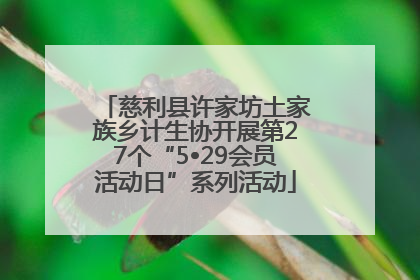慈利县许家坊土家族乡计生协开展第27个“5•29会员活动日”系列活动