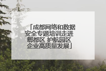 成都网络和数据安全专题培训走进郫都区 护航园区企业高质量发展