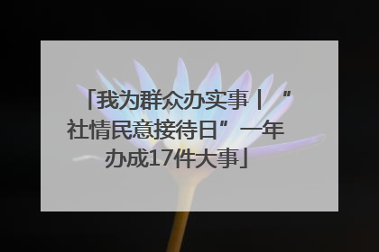 我为群众办实事丨“社情民意接待日”一年办成17件大事