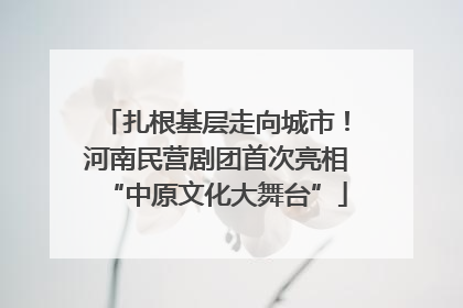 扎根基层走向城市！河南民营剧团首次亮相“中原文化大舞台”