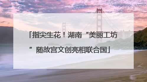 指尖生花！湖南“美丽工坊”随故宫文创亮相联合国
